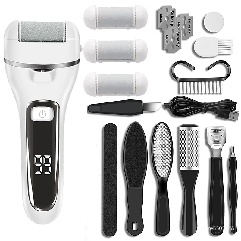 Electric Foot File Grinder Callus Remover Professional Pedicure Machine Tools Rechargeable Waterproof Heel Dead Skin Scrubber electric foot grinder electric foot file electric foot callus remover