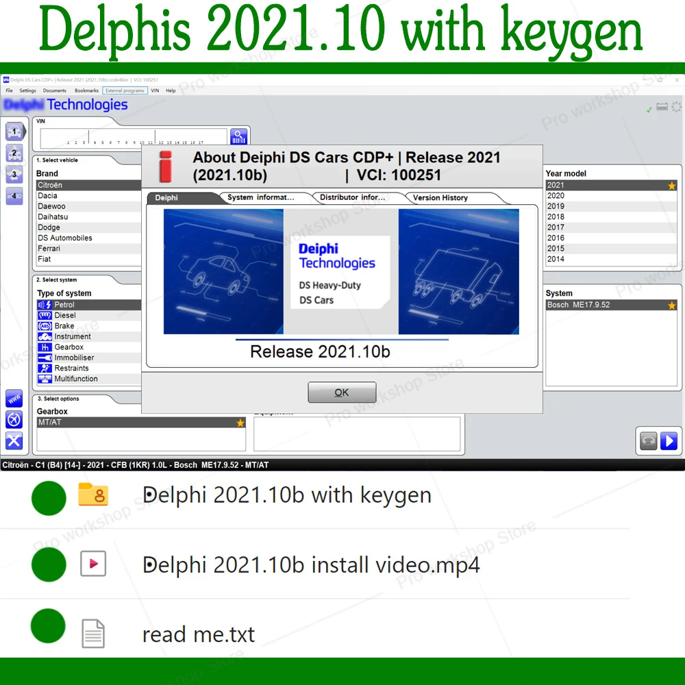 Diagnostic tool ecu tool bluetooth 11 with keygen software ds delphis .10 keygen auto-com OBD2 Scanner 69 different brands USB