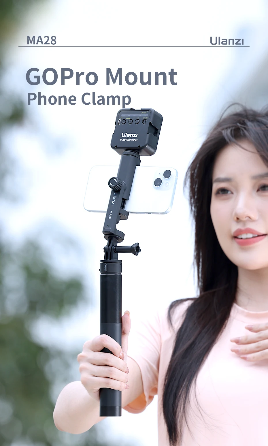 MA28 Phone Tripod Holder Clamp Vertical Horizontal Shooting Phone Mount Holder f