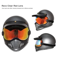 Retro Motorcycle Helmet Bubble Shield Visor Lens Fit For EX Zero Helmet Goggle Anti-slip Retro Motorbike Goggle Multi Color 1