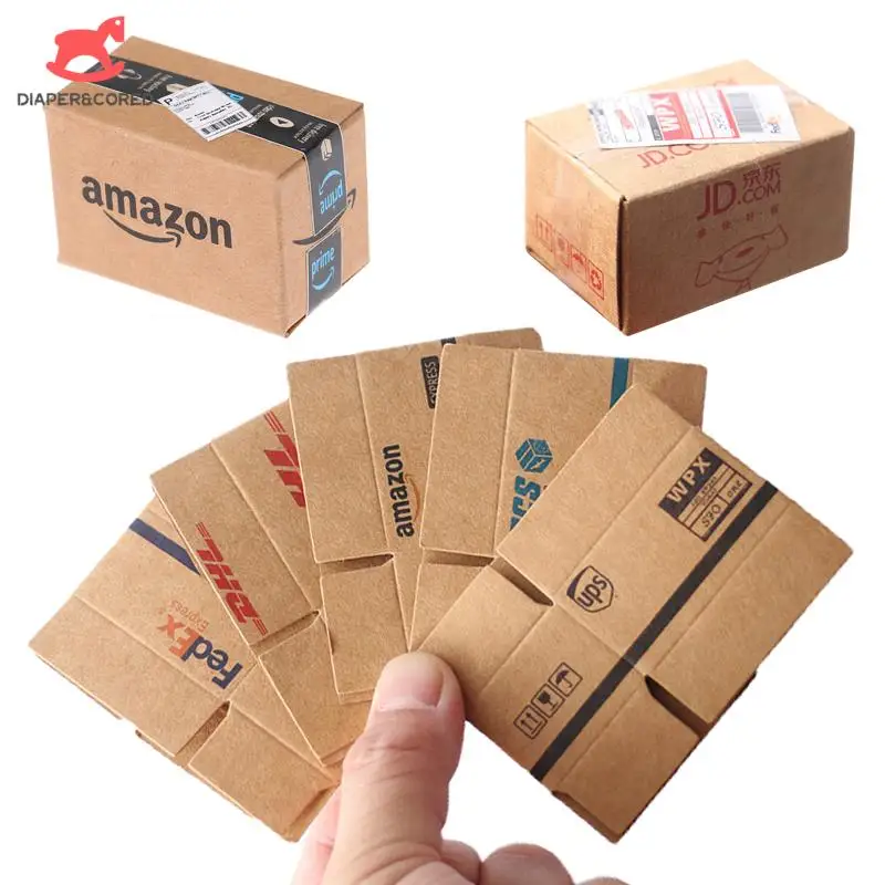 

1/2/5Pcs/Set Mini Carton Express Box 1:12 Dollhouse Miniature Simulation Express Box Furniture Accessories Decor Toy
