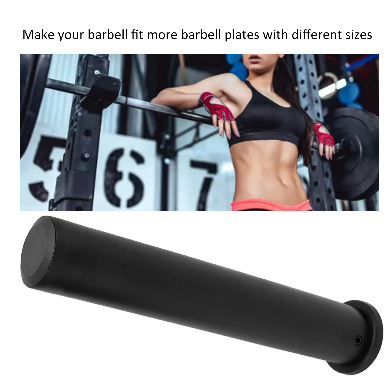 Barbell Adapter Sleeve 25mm to 50mm Black Change Diameter Fitness Equipment Accessories PP Material For Gym Fitness Center 6