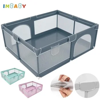 150*180 CM Box Per Bambini Barriera di Sicurezza Recinzione Per Bambini Parco Giochi Antiscivolo Spugna Anti-Collisione Doppia Porta piscina di sfere