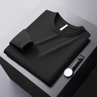 Winter Fashionable Warm Sweater Men's Elastic Cold-Resistant Clothes Casual Pure Color All-Matching round Neck Sweater 1