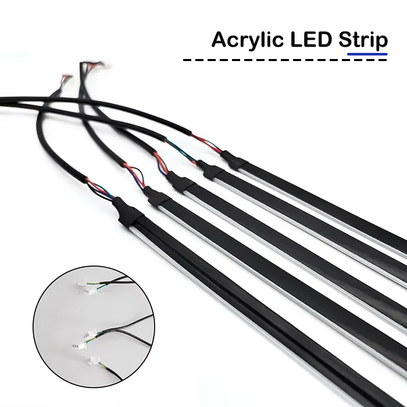 LED Car Lights 35/75/110cm Acrylic RGB 64 213 Color Symphony APP Streamer