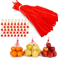 100PCS Reusable Mesh Fruit Vegetable Bags 30-50CM Nylon Storage Bags Plastic Garden Netting Seafood Boil Grocery Mesh Bags 1