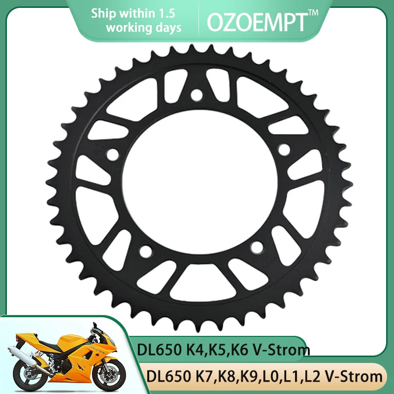 

OZOEMPT 525-47T Motorcycle Rear Sprocket Apply to DL650 K4,K5,K6,K7,K8,K9,L0,L1,L2,A M0,A M1,A M2 V-Strom DL650 V-Strom