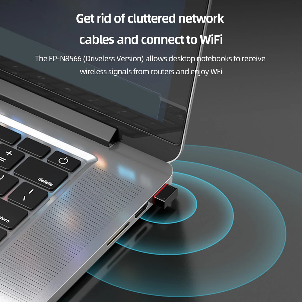 Wireless Wifi Adapter USB Adapter Driver Free Wireless Network Card AX Protocol High Speed 2.4GHz For Laptop Tablet