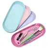 Stainless Steel Nail Tool Storage Tray Solid Color Ellipse Square Shape Nail Art Tools Storage Plate Love Heart Shape 1