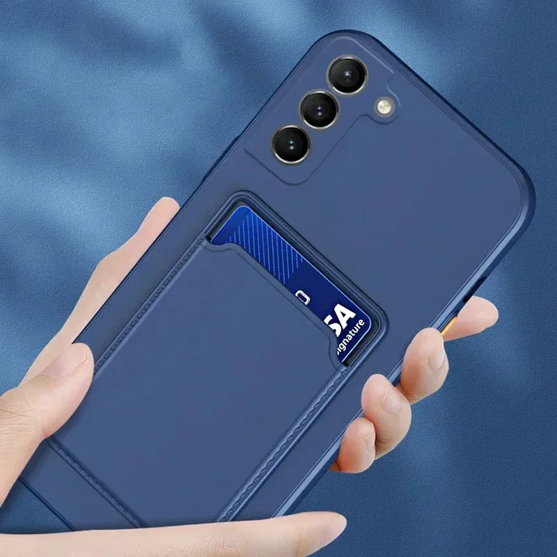 Luxury Silicone Wallet Case with Card Holder Slot - Protective Cover