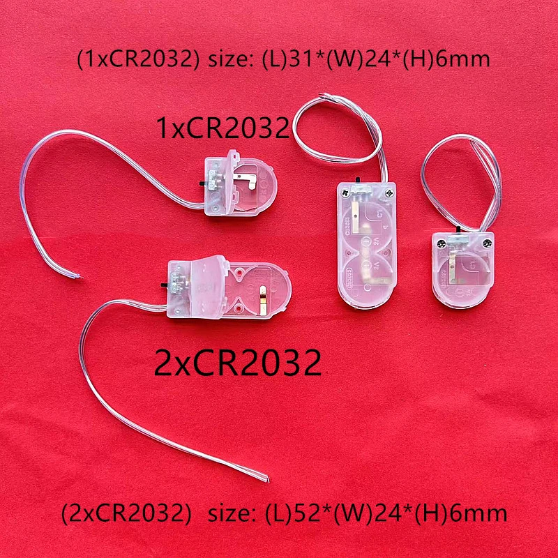 10PCS CR2025 CR2032 버튼 코인 셀 배터리 소켓 홀더 케이스 커버 ON-OFF 스위치 3V 배터리 보관함