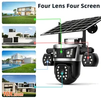 Caméra de sécurité solaire 16MP, charge solaire, contrôle PTZ, détection humaine PIR, moniteur audio-vidéo bidirectionnel, vision nocturne couleur, étanche IP66, surveillance CCTV, prise en charge du zoom optique 10x, pour la maison, la cour, la ferme 3