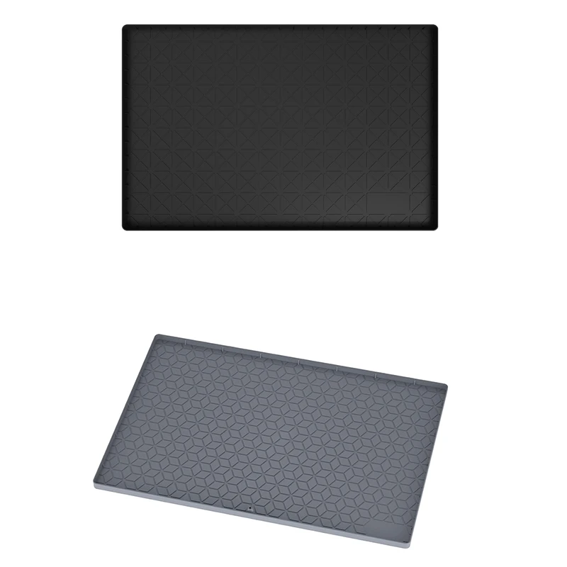 Under Sink Mat For Kitchen, Silicone Waterproof Liner, Flexible Organizer Tray With Drain Hole, Easy To Clean (28X19)