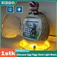 Dinosaur Egg Piggy Bank Money Box Fingerprint Password with Music Light Electronic ATM Cash Coin Box Play House Toys for Kids 1