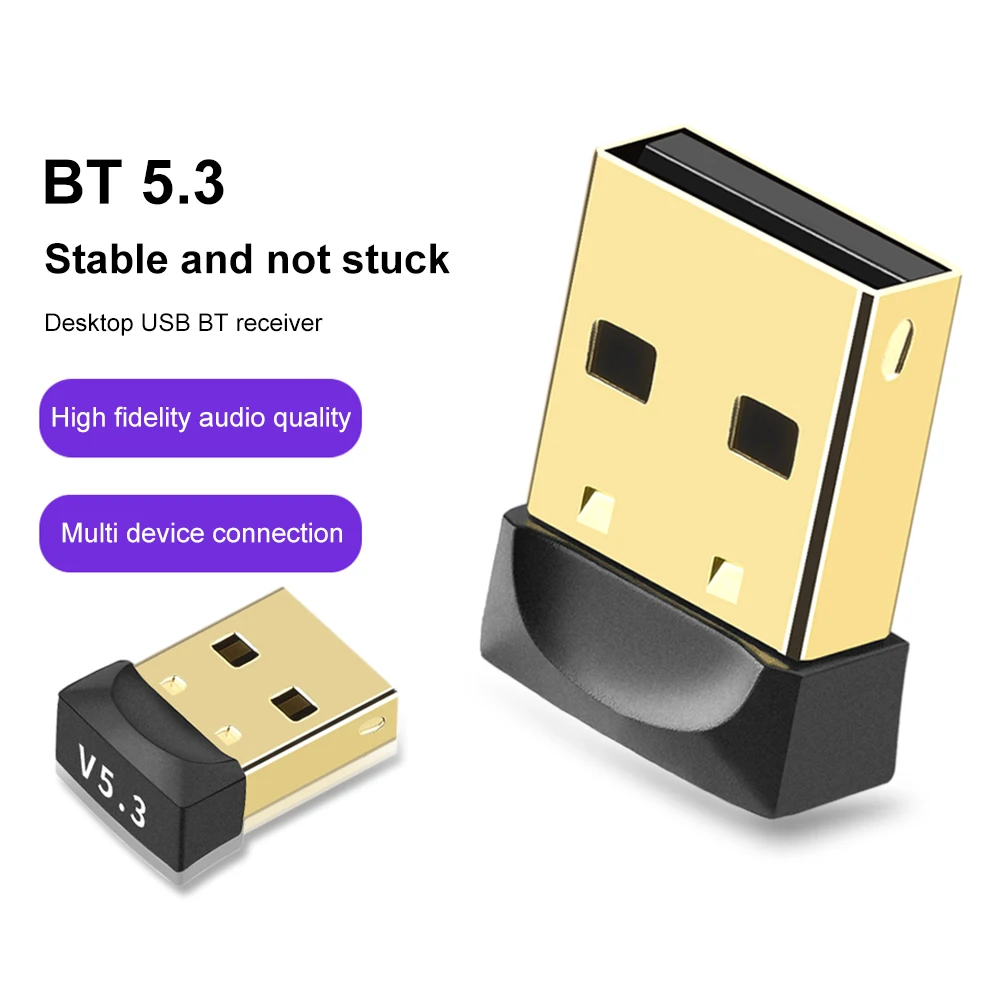 USB Bluetooth 5.3 Adapter Wireless BT 5.3 Receiver Dongle High