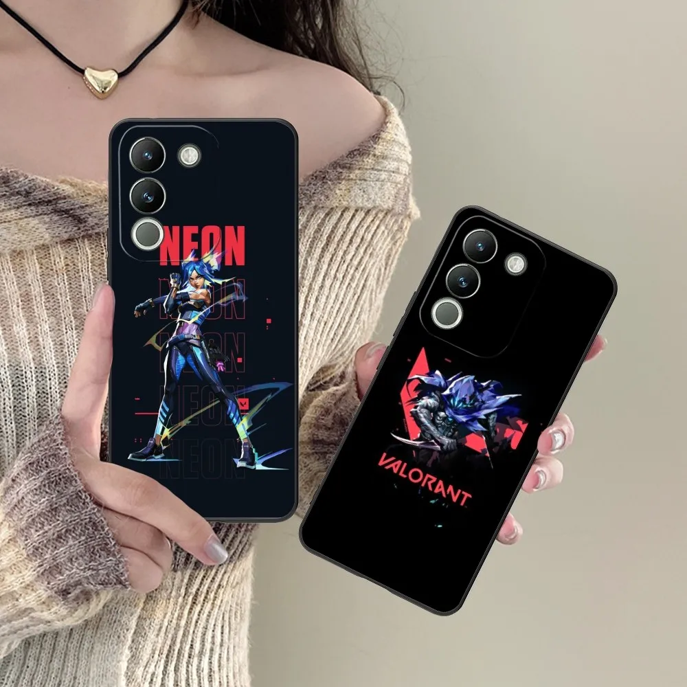 Luxury Valorant Mobile Cell Phone Case For Vivo Y95 Y93 Y31 Y20 V19 V17 V15 Pro X60 Nex Black Soft Phone Cover Funda