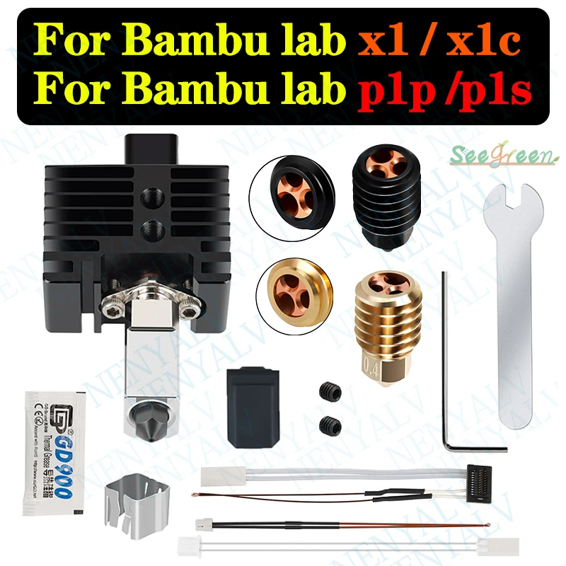 Per Bambu Lab X1 Hotend Upgrade 2.0 Versione Cht Ugello Bambulab Bi Metal Fit Bambu Lab P1P P1S Hotend P1S P1P Termistore
