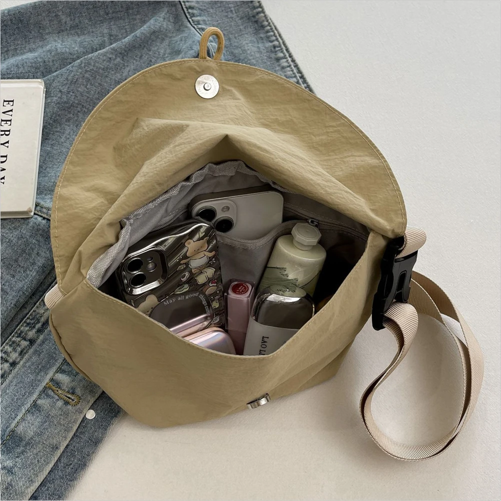 3L Curved Crossbody Magnetic Bag Fitness Sports Cycling Nylon Waterproof Waist Bag Outdoor Travel Handheld Dumpling