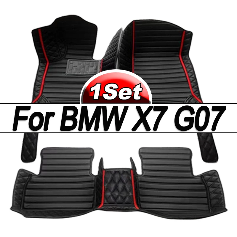

Автомобильные коврики для BMW X7 G07 (шесть сидений) 2019 2020, индивидуальные автомобильные подкладки для ног, искусственная Обложка, аксессуары для интерьера