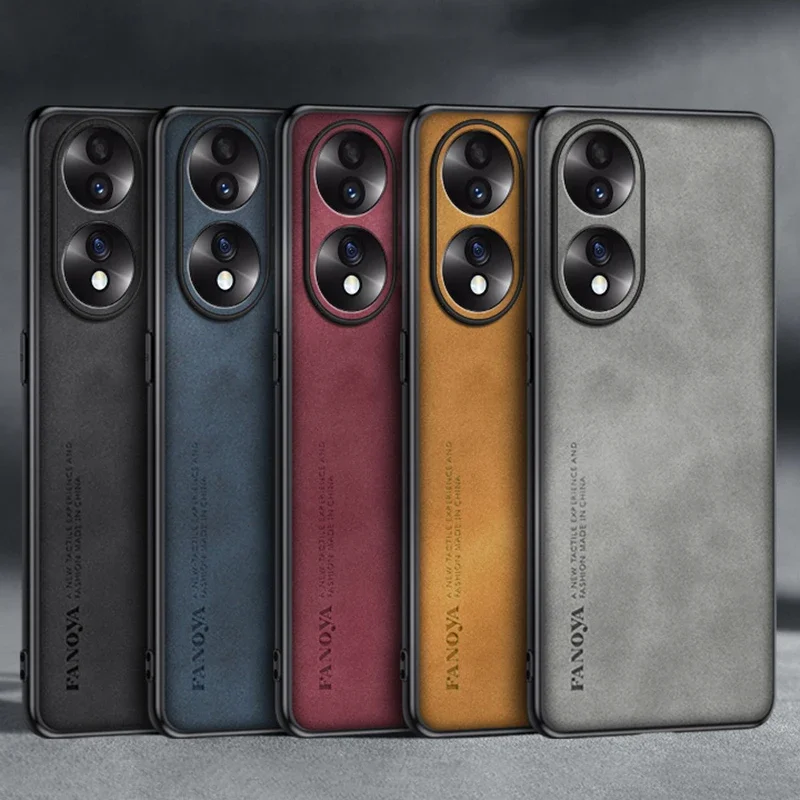 Luxury PU Leather Matte Phone Case with Full Protection and TPU Silicone Interior