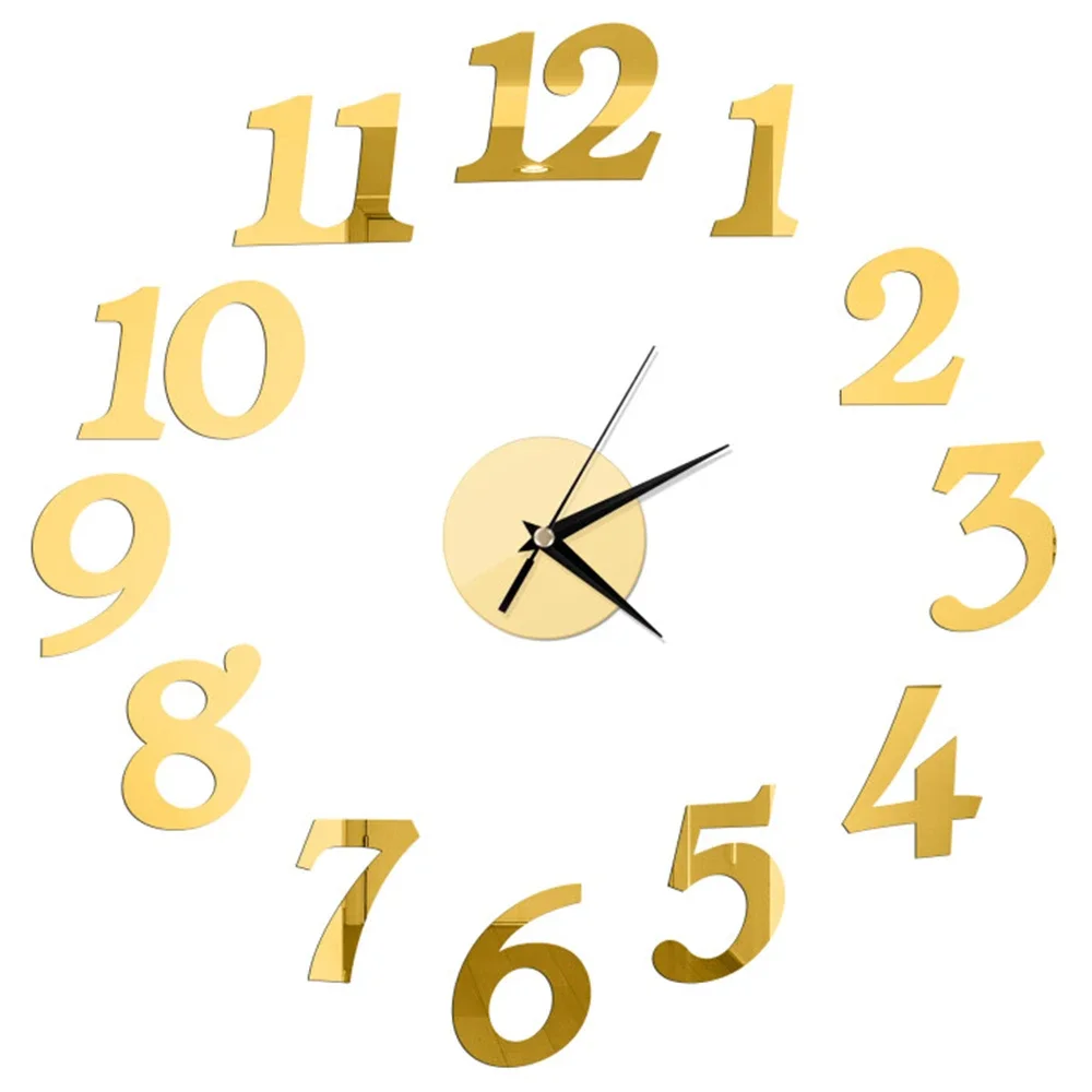 Acrylic Digital Wall Clock Mirror Wall Stickers Creative DIY Clocks Modern Design Mute Quartz Needle Watch Diameter 40 to 60CM