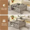 31.5" Lift Top Coffee Table with Storage, Square Coffee Table for Living Room, Coffee Table with Large Hidden Storage Compartmen 4
