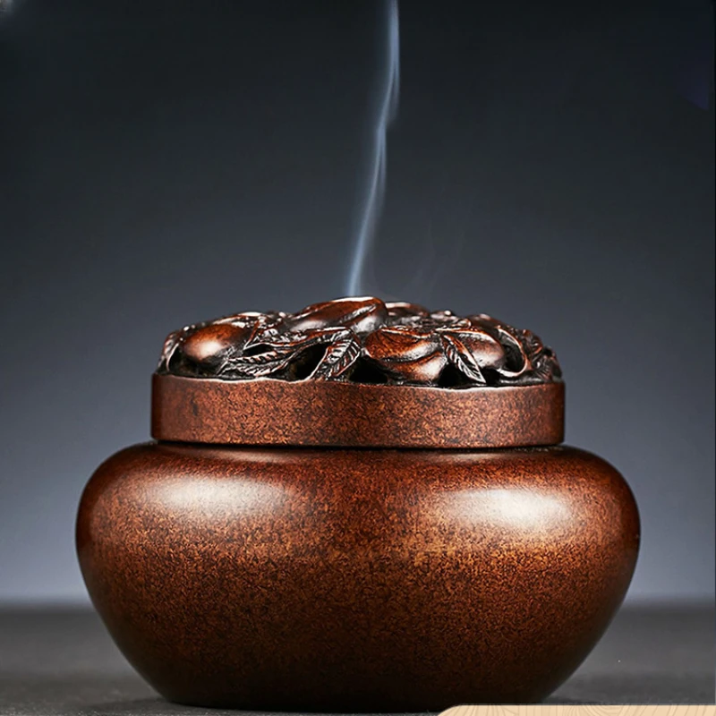 

Красная медная домашняя антикварная медная курильница