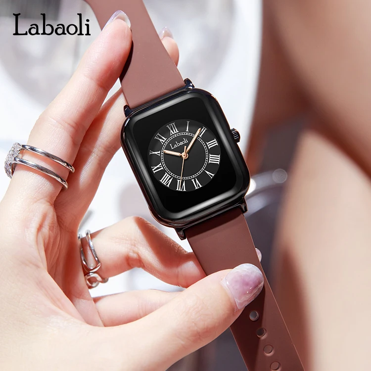 

Minimalist Watch for Women Quartz Wristwatch Luxury Ladies Clock Rectangle Silicone Strap Elegant Simple Style Black White Reloj