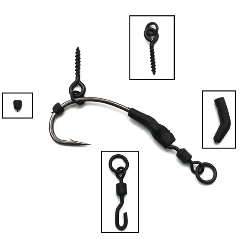 Carp Fishing Accessories Fishing Hook Bait Screw Stopper Rubber Bead For Ronnie Spinner Rig Boilies Stopping Fish Tackle 2