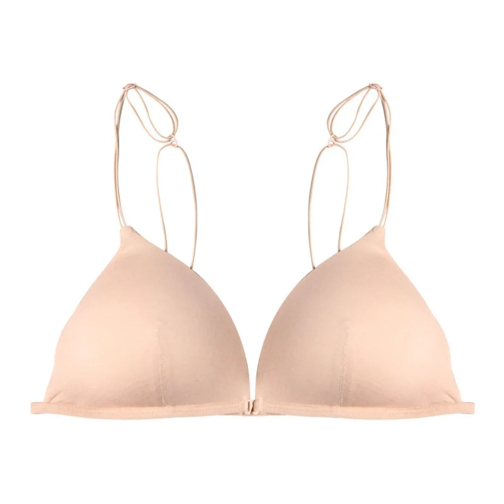 Breathable Triangle Bras for Women Beauty Back Push-up Wireless Bra Thin Strape Lingerie French Style Bra Girls