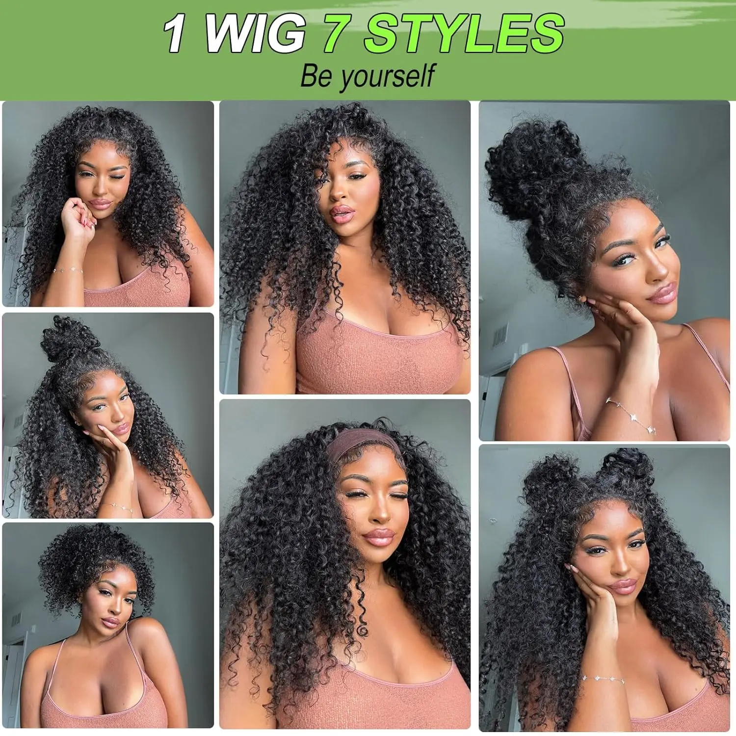 Half Wig Human Hair Deep Wave 3 In 1 Half Wigs Human Hair Seamless Flip Over 250 Density Water Wave Human Hair Drawstring Half