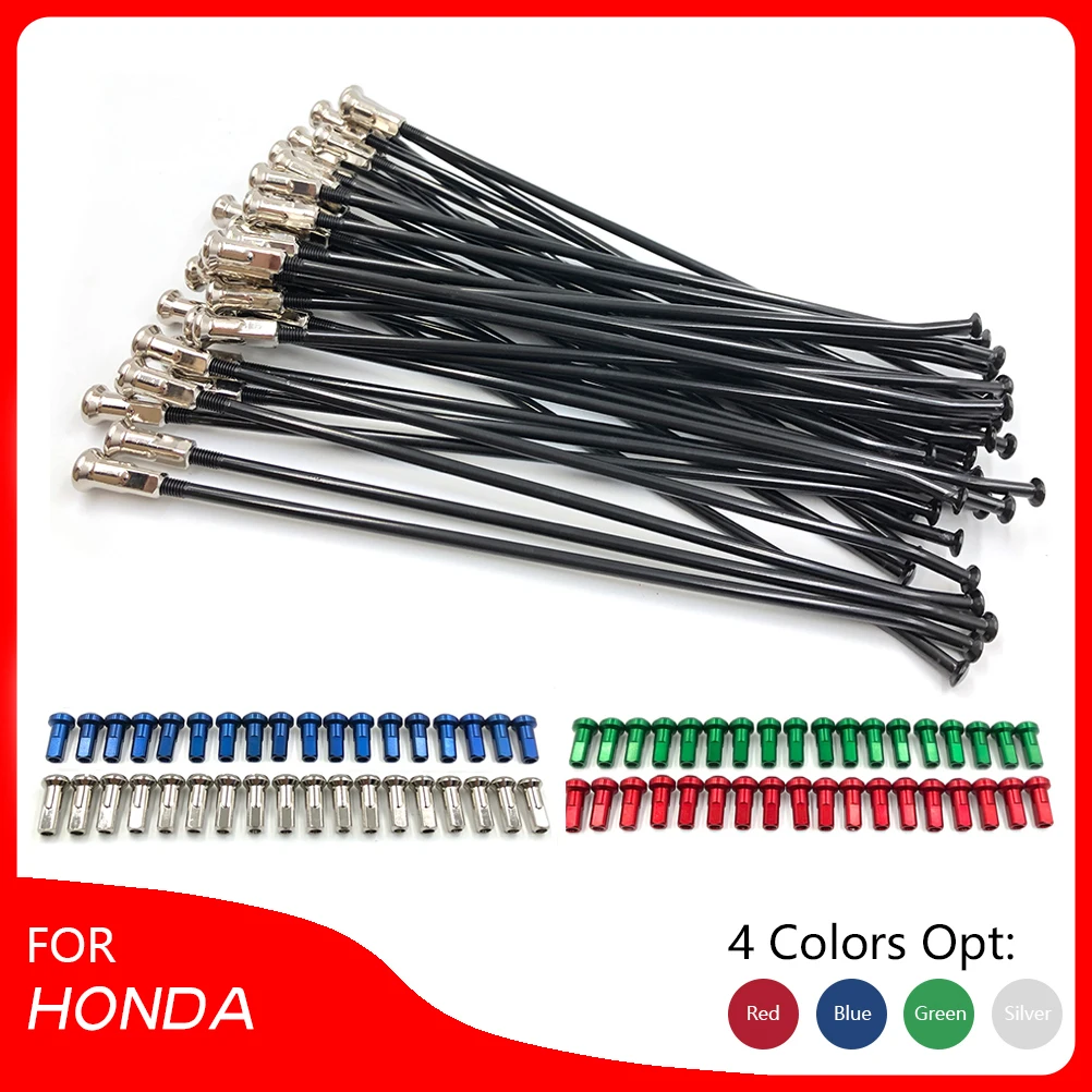 오토바이 CNC 휠 허브 스포크 니플, 혼다 CR125R CR250R CRF250X CRF250RX CRF450X CRF450R CRF450L 18 19 21 인치, 3.5mm, 4mm 