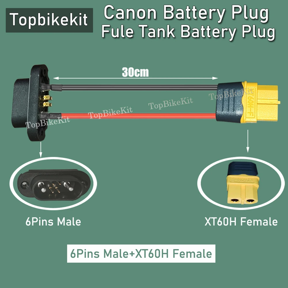 Ebike Shanshan Canon Battery 6pins Power Plug Connector/ Ebike Battery 6pins Plug connector Male/Female for Fule Tank ebike battery holder