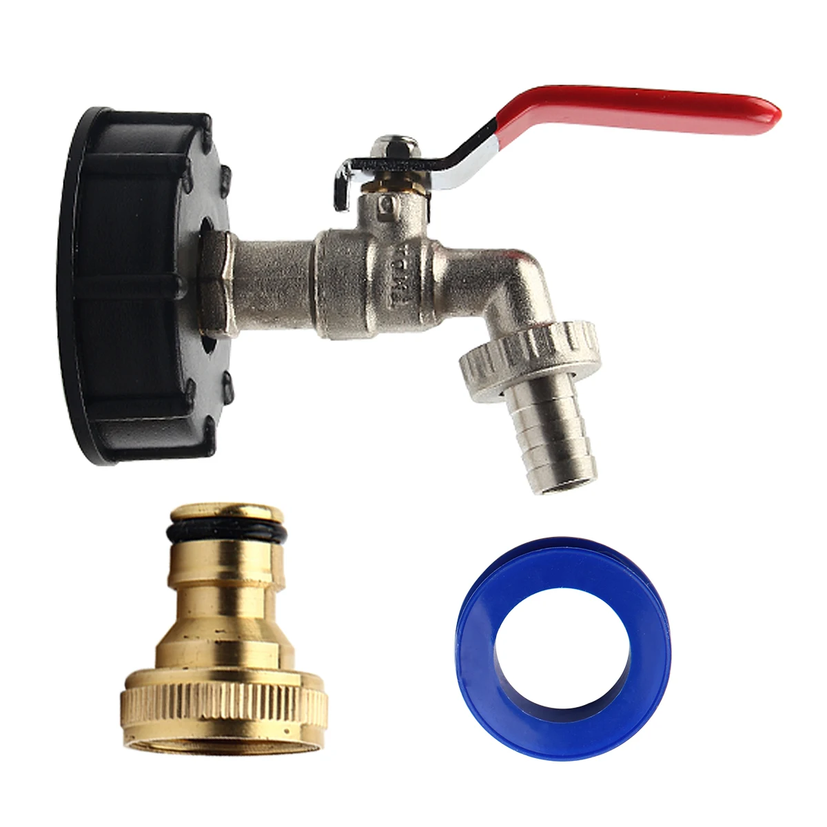 

S60*6 Variable 1/2 Faucet Brass Spigot for 275-330 Gallon Tank Garden Hose Connector Replacement Valve Fitting Leak Proof Brass