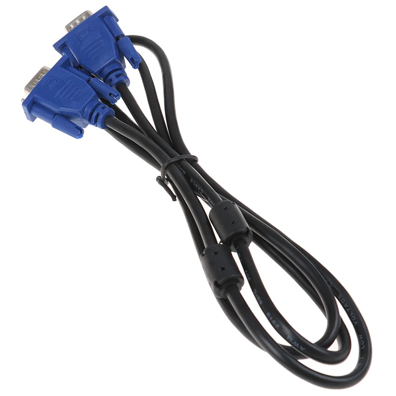 1pcs 1.5M Computer Monitor VGA To VGA Cable With HDB15 Male To HDB15 Male Connector For PC TV Adapter Converter