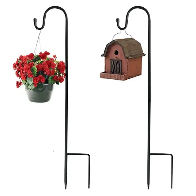 90/100/120cm Shepherd Hooks Plant Hook Craft Hook For Hanging Solar Lights Bird Feeders﻿ Outdoor Yard Garden Decor 6