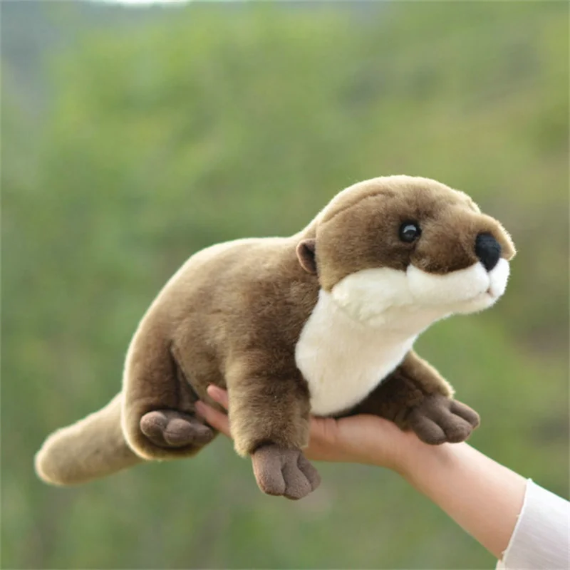 46cm Simulation Otter Plush Toy Lifelike Stuffed Animal Plush Toy Soft Doll for Children Birthday Christmas Gift 50 500pcs needs gift wrapping notes letters pet stickers self adhesive labels animal shape wall decals children s toy stickers