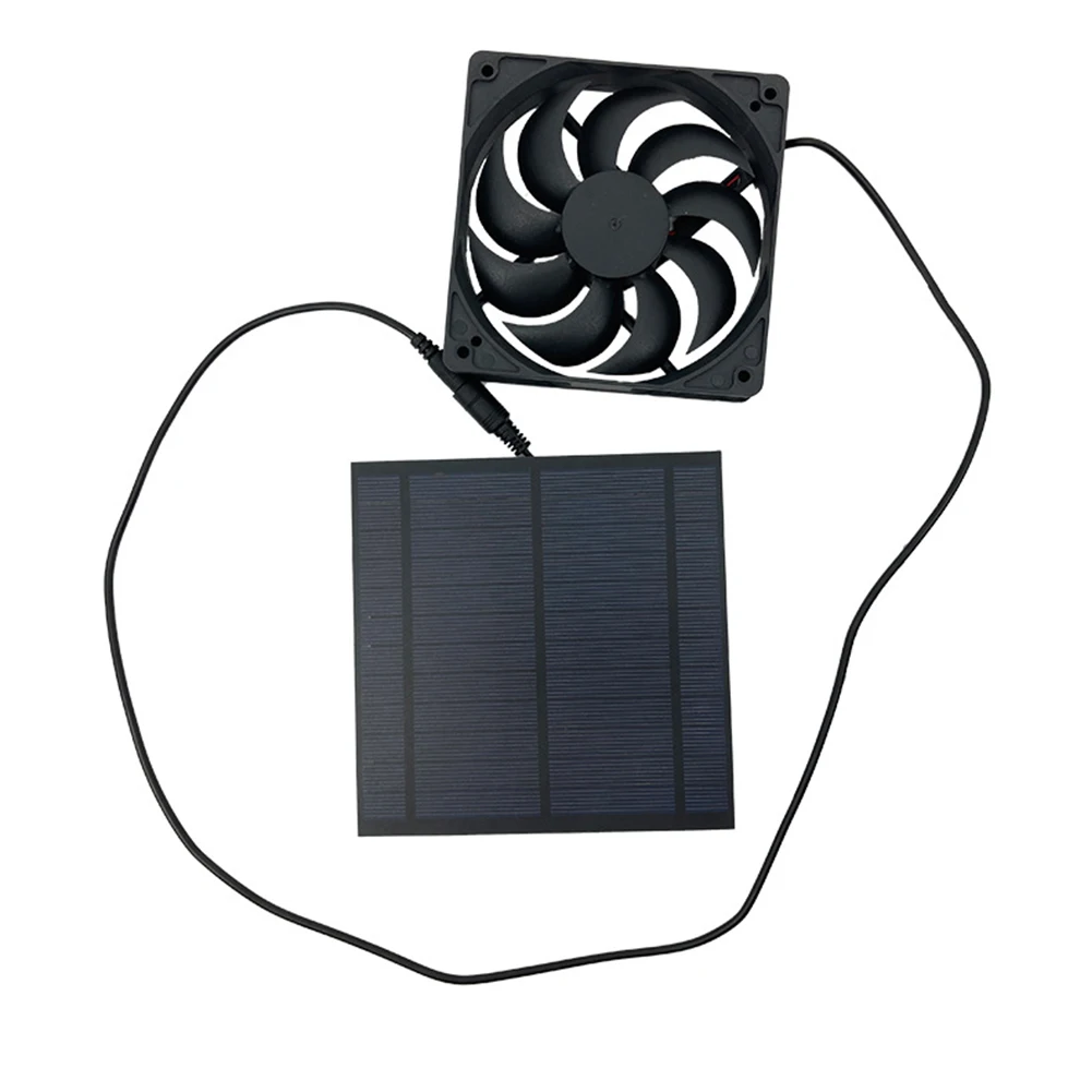 Solar Powered Fan 20W Solar Panel IP65 Waterproof With Exhaust Fan For Dog House Chicken Coop Shed Outside