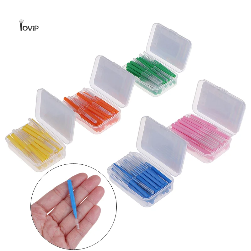 

30Pcs/set I Shaped Interdental Brush Denta Floss Interdental Cleaners Orthodontic Dental Teeth Brush Toothpick Oral Care Tool