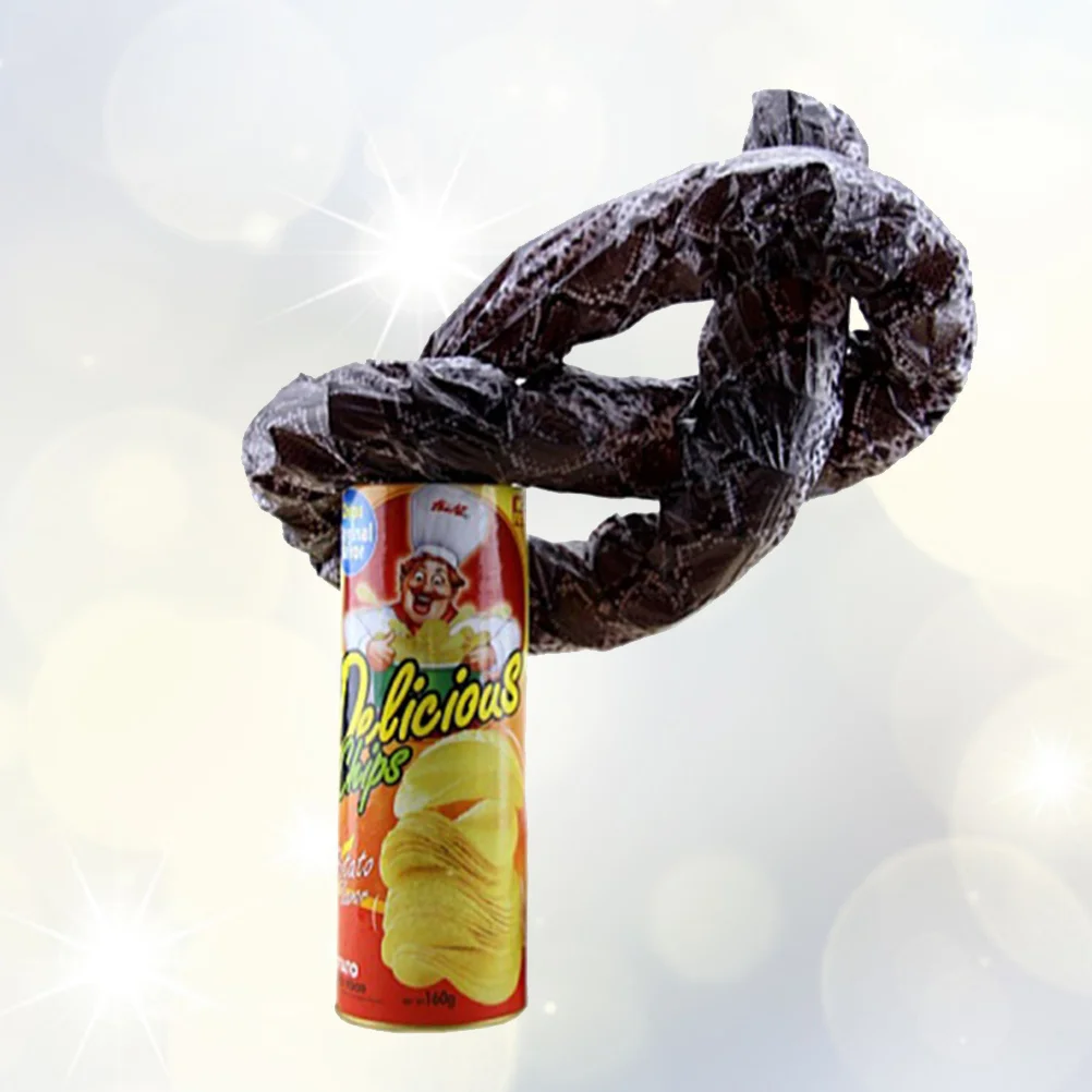 

Коробка для картофельных чипсов, змея, забавная Весенняя змея, прыгающая змея, День дурака, шутка, хитрые игрушки, искусственная змея