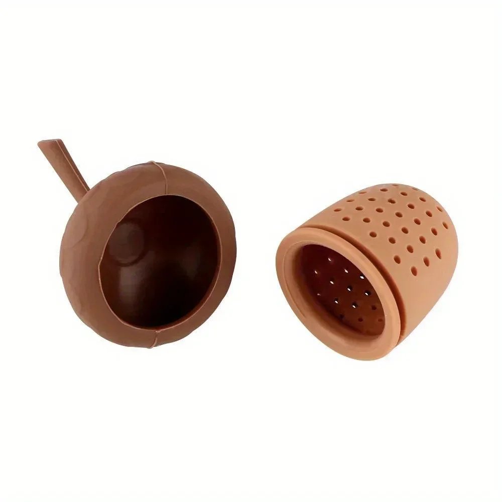 1PC Tea Bag Strainer Acorn Shape Gadgets Kitchen Accessories Tea Infuser Silicone Infuser