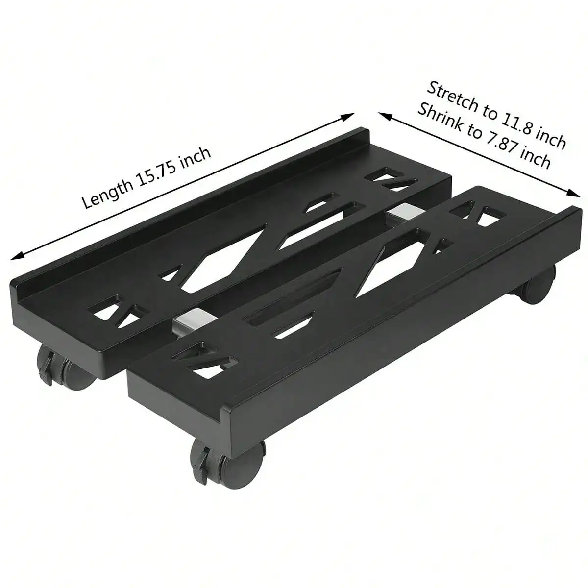 Adjustable Mobile PC Tower Stand with Wheels under Desk CPU