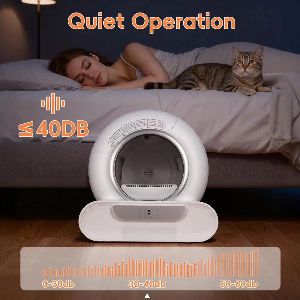 Automatic Self-cleaning Cat Litter Box With Smart Wifi App Control_voghion.com