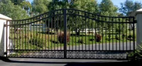 China Professional Iron Gates Wrought Iron Gate Double Door Iron Gates 2