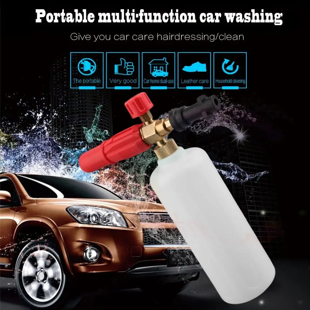 

High Pressure HD Brass Foam Gun With 1L Measuring Bottle For Karcher K Series Vehicle Car Washer Compatible Snow Foam Lance