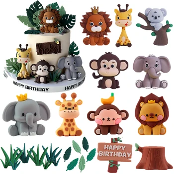Jungle Animal Cake Toppers 1