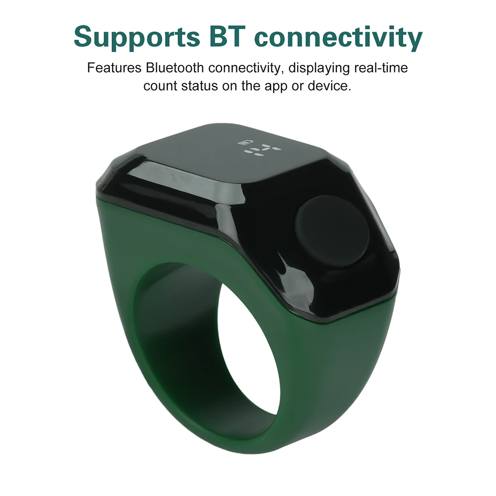 Contatori di conteggio APP intelligente Contatore di anelli digitale portatile Conteggio Bluetooth Musulmani Zikr Anello Tempo di preghiera Promemoria vibrazione - immagine 3