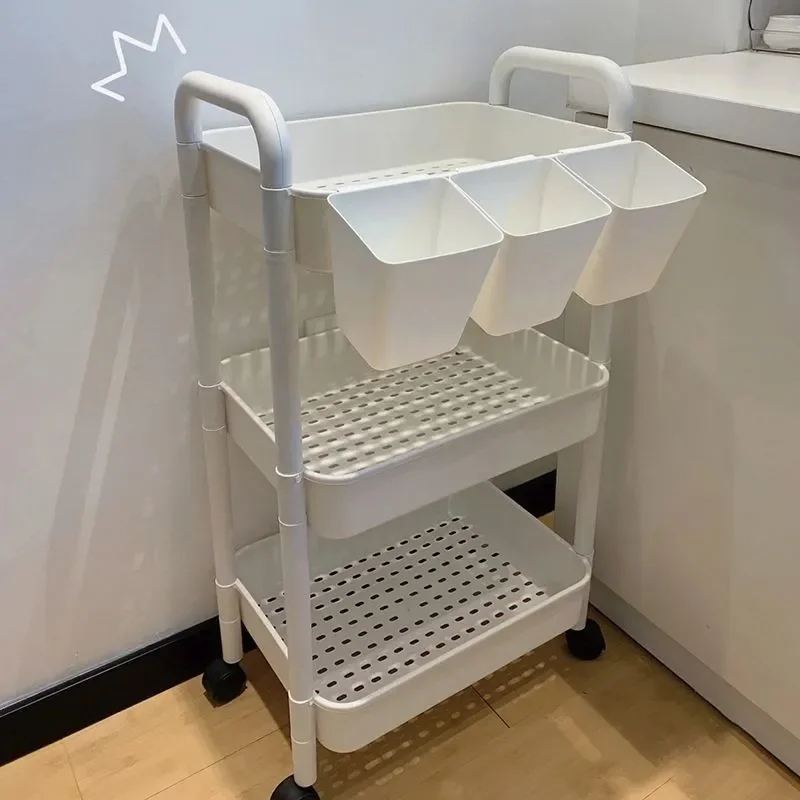Carrello Portaoggetti Cucina Pavimento Bagno Snack Mobili Bagno Multistrato Camera Da Letto Per Bambini Scaffale Per Libri