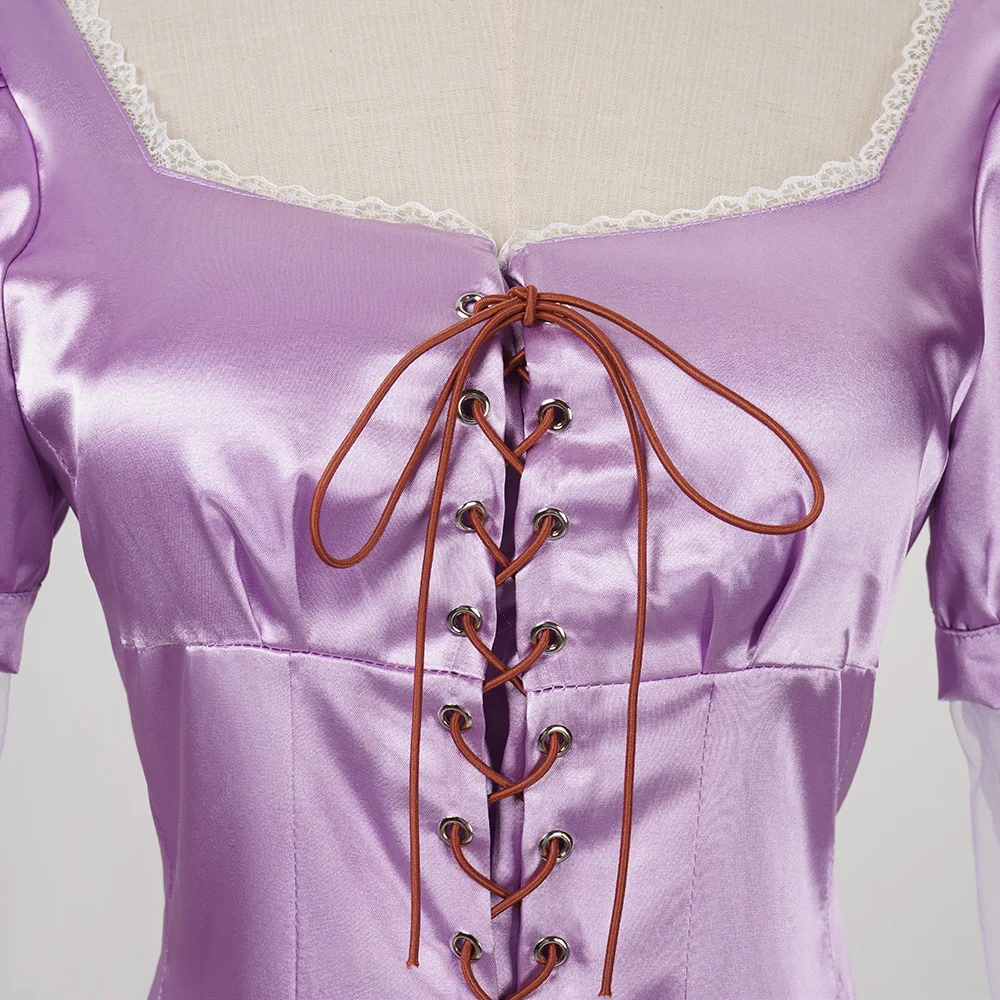 Anime Rapunzel Prinzessin Cosplay Kostüm Für Mädchen Frauen Rock Kleid Fantasia Halloween Karneval Partei Rolle Cartoon Outfit – Detail 11