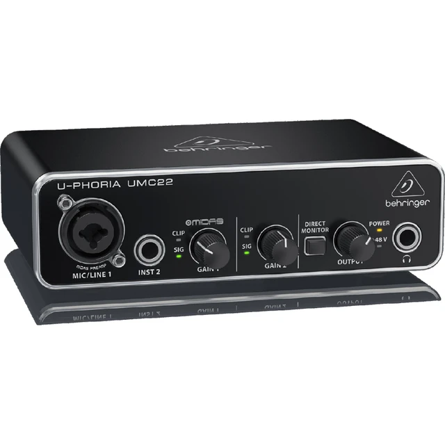 BEHRINGER-Amplificateur de Microphone UMC22/ UM2, Carte Son Externe  Statique en Direct, Wild Audio USB, Promotion